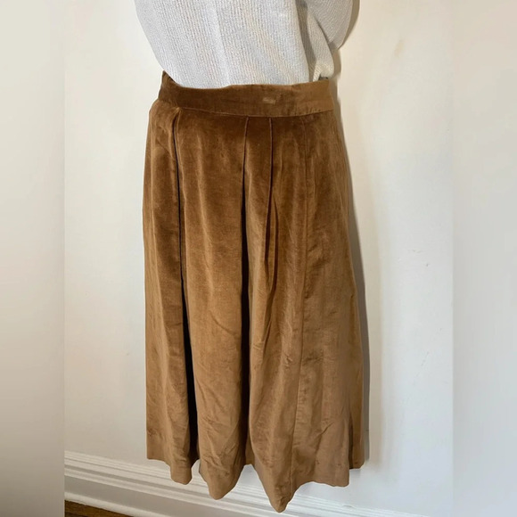 Vintage MJ Concepts in Sportswear Brown Velvet Midi Long Skirt - Picture 5 of 8